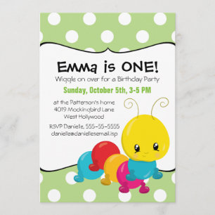 ウィグルワームの最初の誕生日パーティー 招待状