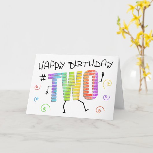 ウィグルnギグルおもしろい第2バースデーグリーティングカード カード (黄色い花)