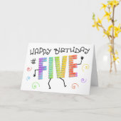 ウィグルnギグルおもしろい5th誕生日グリーティングカード カード (黄色い花)
