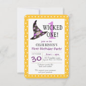 ウィケッド・ワン ハロウィン ファースト バースデー 招待状 (正面)