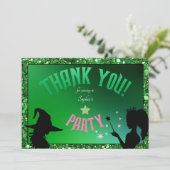 ウィケディリーおもしろいバースデーパーティーグリーンピンクグリンダ 招待状 (スタンド正面)