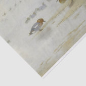 ウィゲオンとティール(緑がかった色)の水辺のアート 薄葉紙 (詳細)