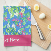 ウィゲラとフィラデルフィアの春が青く咲く キッチンタオル (四つ折り)