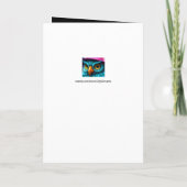 ウィザーおもしろいドフクロウが魔法誕生日ウィッシュ明るい カード (裏面)