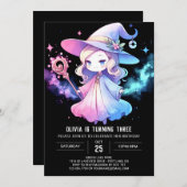 ウィザーお洒落ドエレガント誕生日 招待状 (正面/裏面)