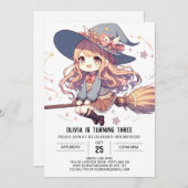 ウィザーお洒落ド威厳のある誕生日 招待状 (正面/裏面)