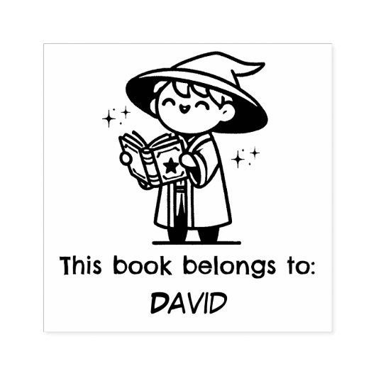 ウィザーお洒落ド「この本は属している」 ラバースタンプ (インプリント)