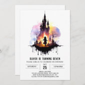 ウィザーエレガントドお洒落誕生日 招待状 (正面/裏面)