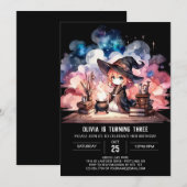 ウィザーエレガントド威厳のある誕生日 招待状 (正面/裏面)