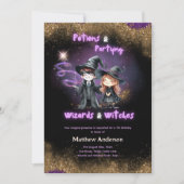 ウィザーズ・アンド・ウィッチズ・ソンの娘たち誕生日魔法 招待状 (正面)
