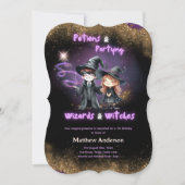 ウィザーズ・アンド・ウィッチズ・ソンの娘たち誕生日魔法 招待状 (正面)