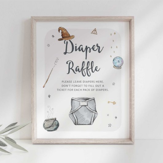 ウィザードおむつラッフルサイン ポスター