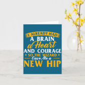 ウィザードが新しい股関節をくれた - 股関節置換術 カード (黄色い花)