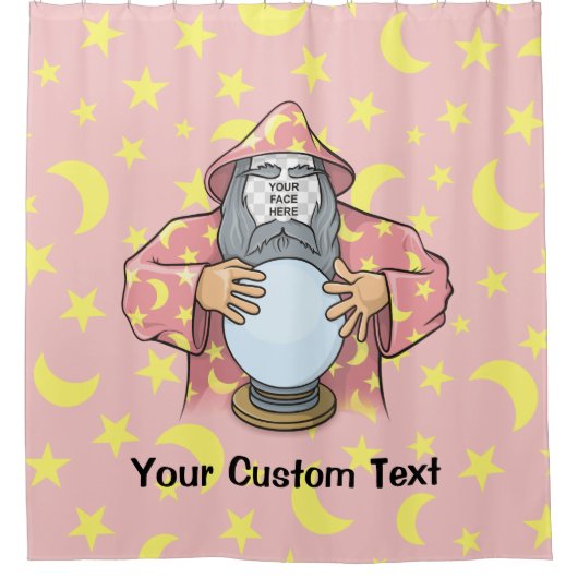 ウィザードと顔 シャワーカーテン (正面)