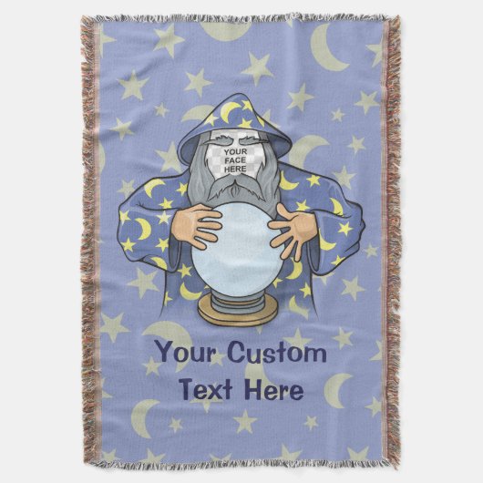 ウィザードと顔 スローブランケット (正面縦)