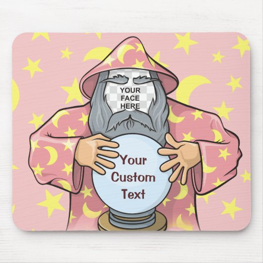 ウィザードと顔 マウスパッド (正面)