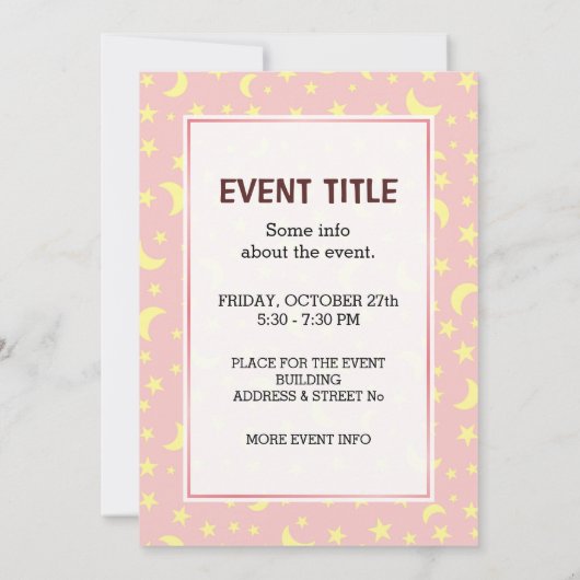 ウィザードと顔 招待状 (裏面)