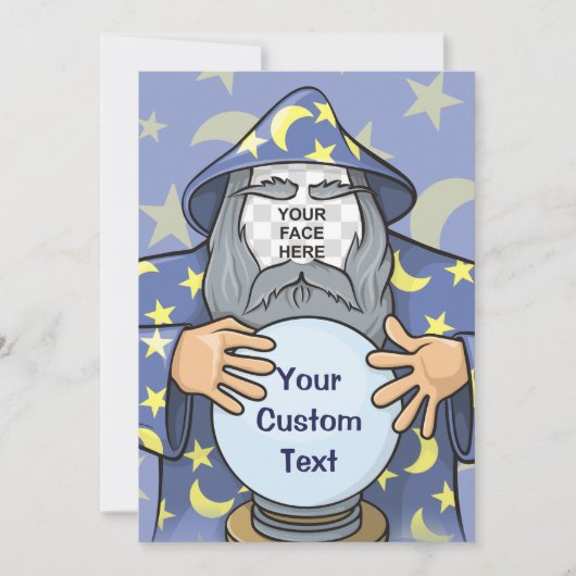 ウィザードと顔 招待状 (正面)