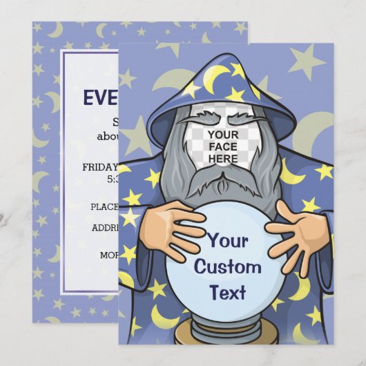 ウィザードと顔 招待状 (正面/裏面)