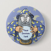 ウィザードと顔 缶バッジ (正面)