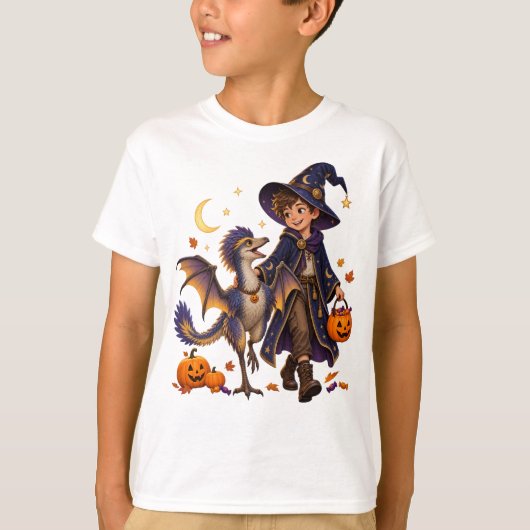 ウィザードとYi qiのハロウィン Tシャツ (正面)