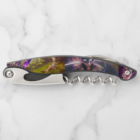 ウィザードのルーズコルクねじボトル開口器 ソムリエナイフ (正面)