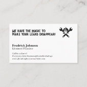 ウィザードのレンチのロゴ | 魔法の背景 名刺 (裏面)