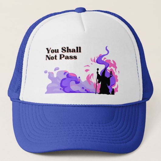 ウィザードの上に手書きの「渡さない」 キャップ (正面)