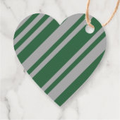 ウィザードの緑とグレーの空白のハート フェイバータグ (裏面)