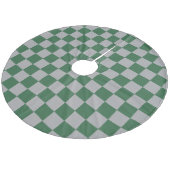 ウィザードの緑とグレー市松模様に フリース ツリースカート (アングル)