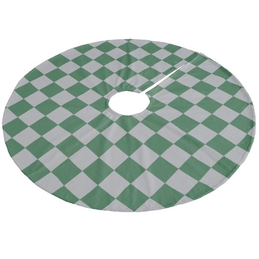 ウィザードの緑とグレー市松模様に フリース ツリースカート (アングル)