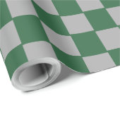 ウィザードの緑とグレー市松模様に ラッピングペーパー (ロールコーナー)