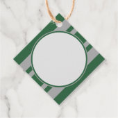 ウィザードの緑と灰色のダイヤ空白のモンド フェイバータグ (正面)