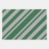 ウィザードの緑と灰色 ラッピングペーパーシート (正面3)