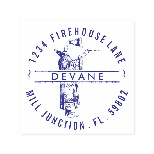 ウィザードの自動手書き差出人住所スタンプ セルフインキングスタンプ (デザイン)