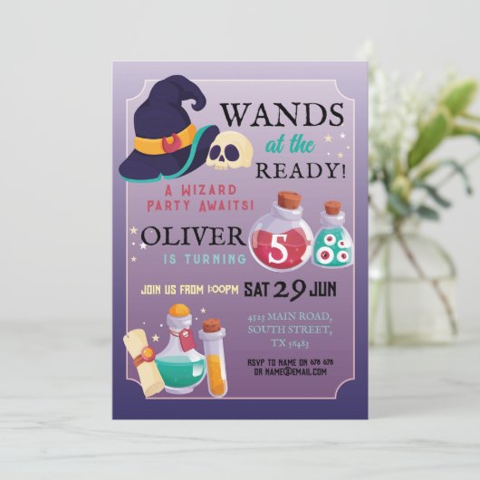ウィザードの誕生日パーティーの準備ができて 招待状 (スタンド正面)