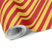 ウィザードの赤と金ゴールド ラッピングペーパー (ロールコーナー)