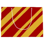 ウィザードの赤と金ゴールド ラージペーパーバッグ (裏面)