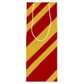 ウィザードの赤と金ゴールド ワインギフトバッグ (裏面)