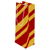 ウィザードの赤と金ゴールド ワインギフトバッグ (裏面アングル)