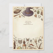 ウィザードウィッチパーティー魔法のワンズハットヴィンテージ 招待状 (裏面)