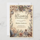 ウィザードウィッチパーティー魔法ヴィンテージワンズハット 招待状 (正面)