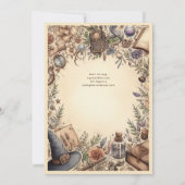 ウィザードウィッチパーティー魔法ヴィンテージワンズハット 招待状 (裏面)