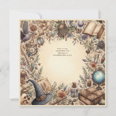 ウィザードウィッチパーティー魔法ヴィンテージワンズハット 招待状 (裏面)