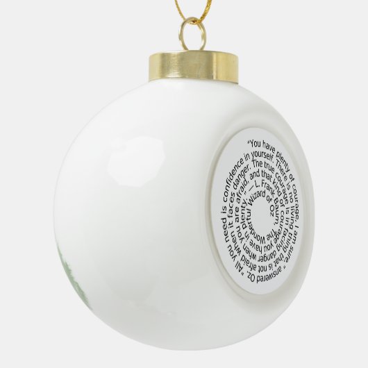 ウィザードオズ勇気引用文オーナメント セラミックボールオーナメント (左)