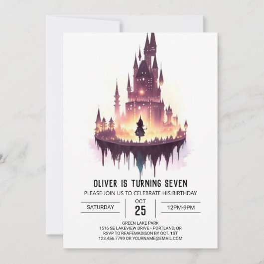 ウィザードカスタム誕生日招待状 招待状 (正面)