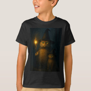 ウィザードキャット 変な 笑える ハロウィン キャット メメ Tシャツ