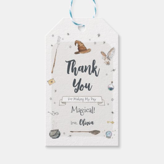 ウィザードサンキューメッセージカード ギフトタグ (正面)