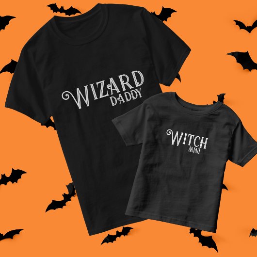 ウィザードダディーブラックハロウィーンファミリーマッチング Tシャツ