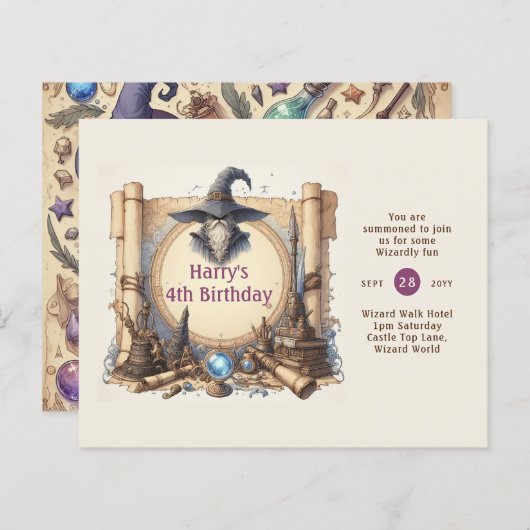 ウィザードテーマパーティマジカルヴィンテージワンズ帽子 (正面/裏面)